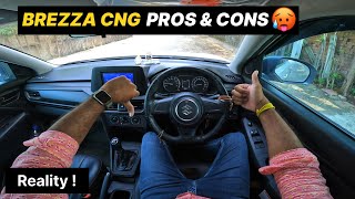 Brezza CNG लेने से पहले ये देख लो🥵 New Brezza CNG Pros amp Cons  Maruti Suzuki Brezza Lxi Cng 2024 [upl. by Niwle375]