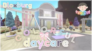 Roblox Bloxburg  Colorful Daycare  Tour amp Speedbuild  090 update  Minami Oroi [upl. by Anivid]