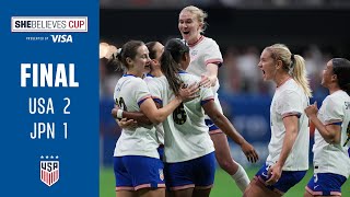 USWNT vs Japan HIGHLIGHTS  2024 SheBelieves Cup Semifinal  April 6 2024 [upl. by Grote]