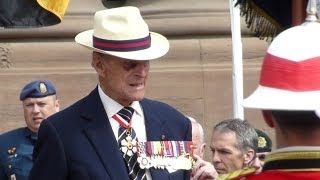 HRH Prince Philip presents new colours to 3 RCR April 2013 [upl. by Eyr]