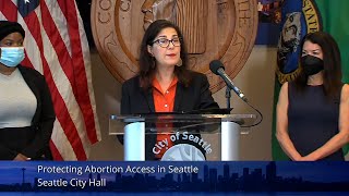 Councilmembers Morales amp Herbold announce legislation protecting abortion access [upl. by Lled]