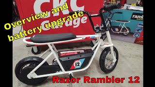 Razor Rambler 12 Overview and battery upgrade razor rambler12 24volt [upl. by Swec149]