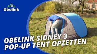 Obelink Sidney 3 Popup tent Opzetten  Instructievideo I Obelink [upl. by Gahl]