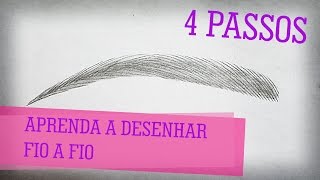 Sobrancelha Fio a Fio em 4 Passos  Como Fazer a Micropigmentação [upl. by Nitnert]