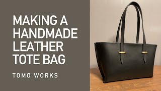 【レザークラフト】ファスナートートバッグの作り方 型紙公開 MAKING A HANDMADE LEATHER TOTE BAG [upl. by Camp]