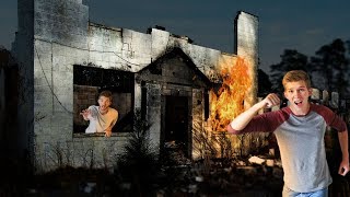 Exploring Abandoned Burnt Down House SCARY [upl. by Name]