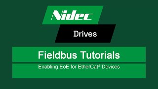 Configuring EoE Ethernet over EtherCat for Nidec Drives products [upl. by Annaili]