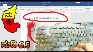 ಸ್ವರಗಳು Kannada Typing Nudi 65  Typing Kannada Vowels in MS Word [upl. by Dranek]