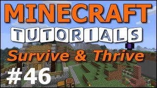 Minecraft Tutorials  E46 Powered Minecart Railway Survive and Thrive II [upl. by Suirada]