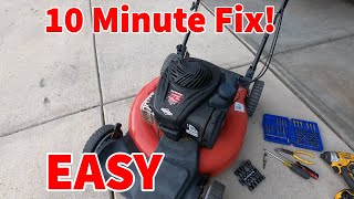 MTD Yard Machines Mower Wont Start  Briggs and Stratton Plastic Carburetor  How to fix it yourself [upl. by Ahsiea]