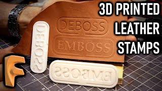 How to Design and Use 3D PRINTED LEATHER STAMPS  Fusion 360 amp Leatherworking Tutorial [upl. by Gayler]