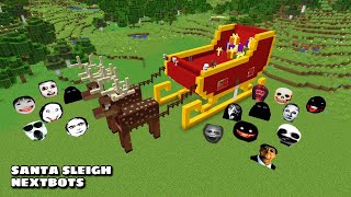 SURVIVAL SANTA SLEIGH HOUSE WITH 100 NEXTBOTS in Minecraft  Gameplay  Coffin Meme [upl. by Nat]