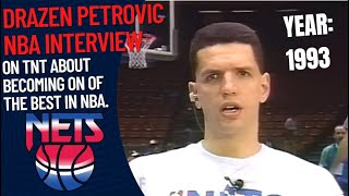 Drazen Petrovic NBA Interview ON TNT  1993  3 Months Before His Death 1993 [upl. by Inar]