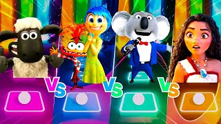 Shaun The Sheep vs Inside Out Joy vs Sing 2 Buster Moon vs Moana 2 [upl. by Eelarbed]