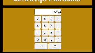 How to Create a Calculator in JavaScript [upl. by Olnee2]