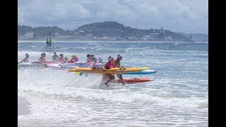 Queensland Surf Life Saving Championships 2024 U19 Female Ironwoman Final gon [upl. by Adrahc826]