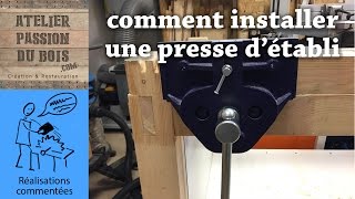 COMMENT INSTALLER UNE PRESSE DETABLI SUR UN PIETEMENT EN BOIS [upl. by Yerrot]