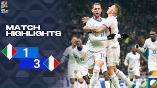 Italy vs France  13  Highlights  UEFA Nations League 202425  france vs italy [upl. by Anorahs526]