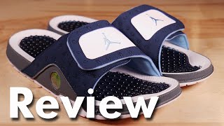 Jordan Hydro Retro 13 quotFlintquot Slides Review and On Feet [upl. by Brine108]