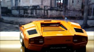 118 Kyosho Lamborghini Countach LP400 Orange Detail [upl. by Limemann]