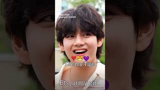 Tiger dont smile😊 but our tiger always smile😊😎 ☺ shortsviral cutev kimtaehyung babytiger [upl. by Roseanne]