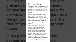 Essay on dowry systemnew new eassywritinginenglish shadi dowry viralvideo ytshortsvideo [upl. by Lean]