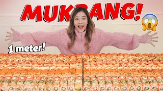 MUKBANG SUSHI VIRAL 1 METER HARGANYA 1200000 😱 [upl. by Kirit530]