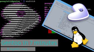 Gentoo installation in 7 minutes  How to install Gentoo [upl. by Ardnuhsal460]