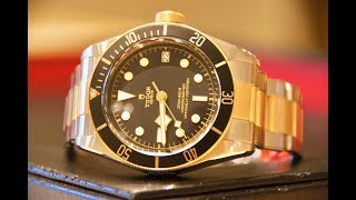 Review Tudor Black Bay SampG Baselworld 2017 [upl. by Otiragram129]