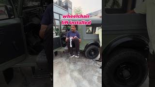 Wheel chair lift mechanism installed in Jeep for differently abled by Gagan wheelchair [upl. by Ahsercel272]