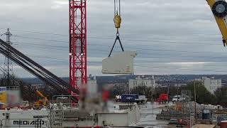 GRAND PARIS EXPRESS LIGNE 16  suite montage grue  mediaco [upl. by Eaj]