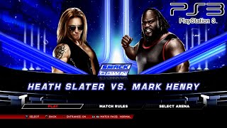 WWE 2K14 PS3  Heath Slater VS Mark Henry  KO Match 2KmClassic [upl. by Julee]