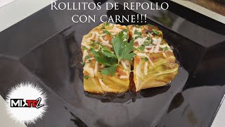 COMO PREPARAR ROLLITOS de REPOLLO con CARNE PICADA🫔  MIXTO2 [upl. by Rachael438]