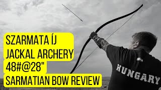 Sarmatian laminated bow by Jackal Archery Szarmata íj 4828quot Mussai Archery Review [upl. by Dodson500]