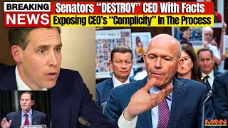 😲 SenHawley amp Blumenthal DESTROY Boeing CEO With Facts While Calhoun Faces The Hard Truth Today [upl. by Anetsirk]