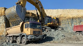 Huge Caterpillar 6015B Excavator Working In Different Mining Sites 80 Minutes  Mega Machines Movie [upl. by Jaylene25]