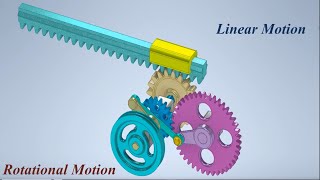 Mechanisms for Converting Rotational Motion into Linear  Mechanical Mechanisms  ميكانيزمات حركية [upl. by Adnoval]