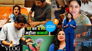 Josh Talks k manch par🎤New Cookware set  Panditji ne kaha tha  VLOG [upl. by Aisile]