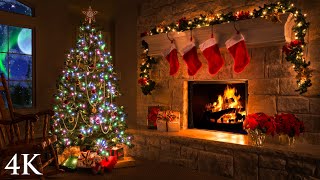 4K Holiday Fireplace Scene  8 Hour Christmas Video Screensaver by Nature Relaxation™ [upl. by Bradshaw]