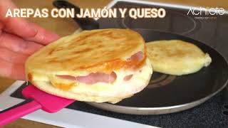 AREPAS CON JAMÓN Y QUESO  Prepara las Arepas Colombianas de Jamón y Queso más deliciosas [upl. by Garcia872]