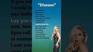 Disease lyrics  Lady Gaga lyrics song disease ladygaga [upl. by Noremak]