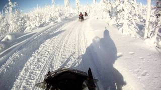 Snowmobiling in North Savo Finland [upl. by Umeko]