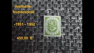 deutsche bundespost 1951  1952 [upl. by Nnylsia]