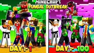 PART 2  100 Days In FUNGAL OUTBREAK WORLD in Minecraft 😰 [upl. by Hulburt961]