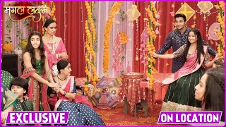 Mangal Lakshmi On Location Saumya Ne Mangal Ke Pair Par Kiya Vaar Lakshmi Hui Emotional [upl. by Euton]