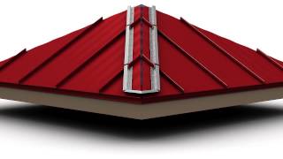 How to Install Standing Seam Metal Roofing  Hip Cap [upl. by Nyrak]