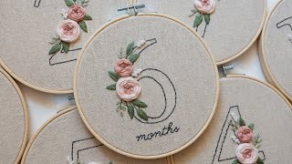 Floral numbers  Embroidery tutorial for beginners [upl. by Llertac]