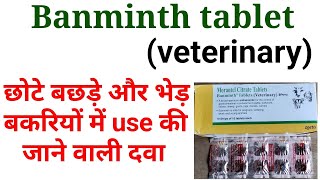 Banminth tablet veterinary ke kya upyog hai kya fayde haimorantel citrate tablet uses in hindi [upl. by Eeralav157]