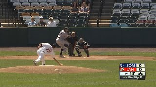 Submarine Pitcher Garrett Granitz Full Inning 2019 Lancaster Barnstormers vs Somerset Patriots [upl. by Ulrike350]