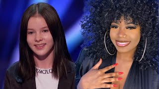 FIRST TIME REACTING TO  DANELIYA TULESHOVA quotTEARS OF GOLDquot AMERICAS GOT TALENT AUDITION REACTION [upl. by Ehcnalb]